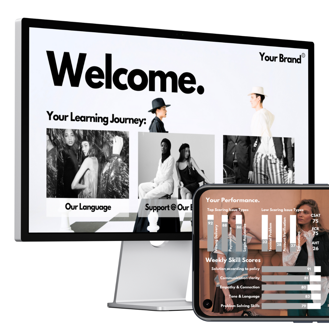 Customized branding and learning content tailored to employee skill development